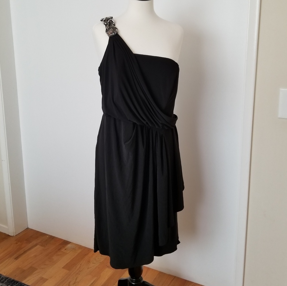 Black asymmetrical dress